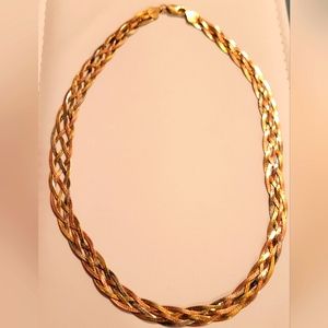 Tri colored braided chain